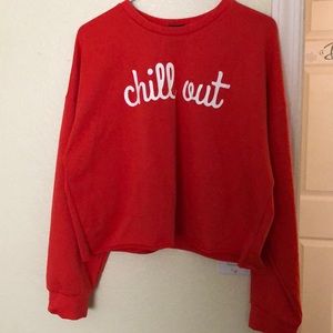 Orange long sleeve crop top. Used once